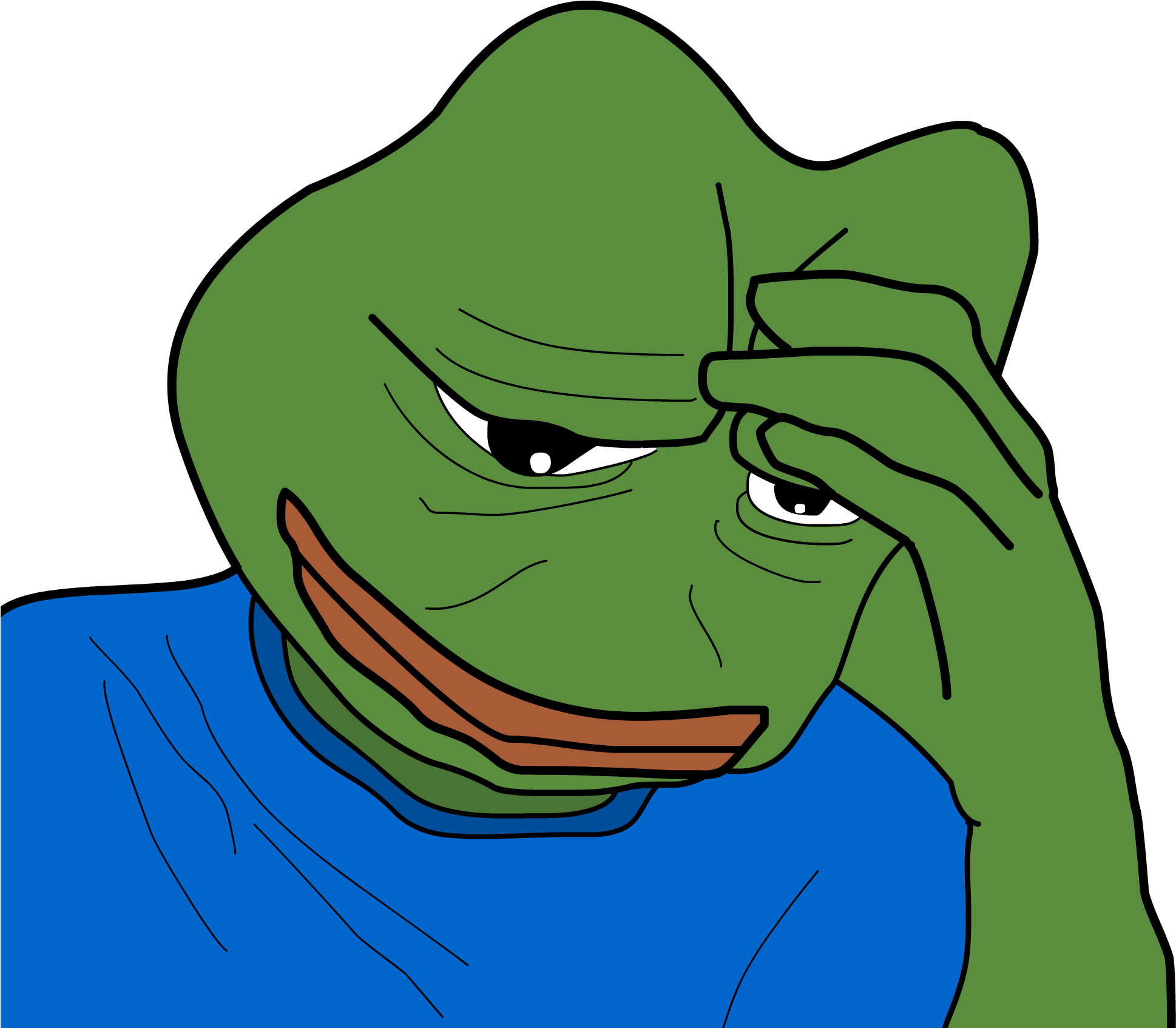 /lit/ - Literature - Pepe Meme Facepalm (2250x2250), Png Download