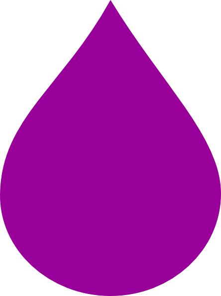Teardrop Dark Purple Clip Art At Clker - Purple Teardrop Png (444x594), Png Download