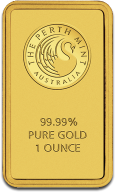 1oz Gold Bar Perth Mint - Perth Mint Gold Bars (268x500), Png Download