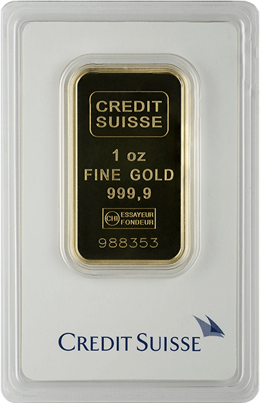 Picture Of 1 Oz Credit Suisse Gold Bar - Replica Gold Bars Credit Suisse (600x600), Png Download