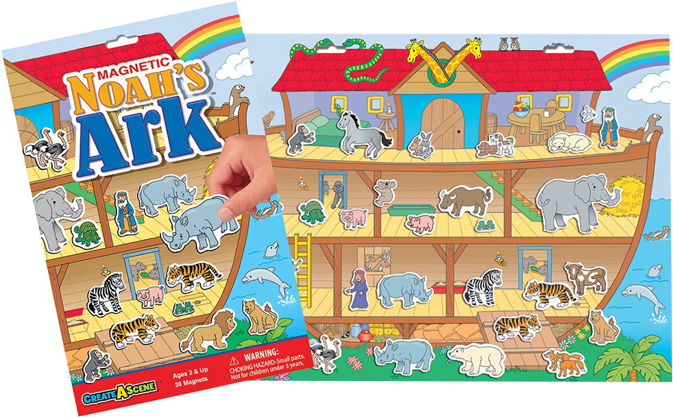 Create A Scene™ Magnetic Noah's Ark™ - Create-a-scene Magnetic Playset - Noah's Ark (1000x1000), Png Download