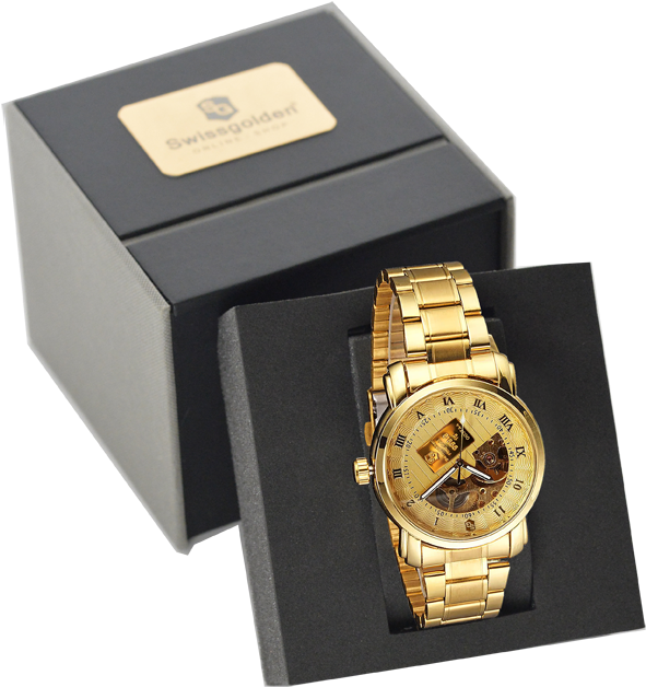 Swissgolden Gold Bar Premium Watches Women - Watch (777x787), Png Download