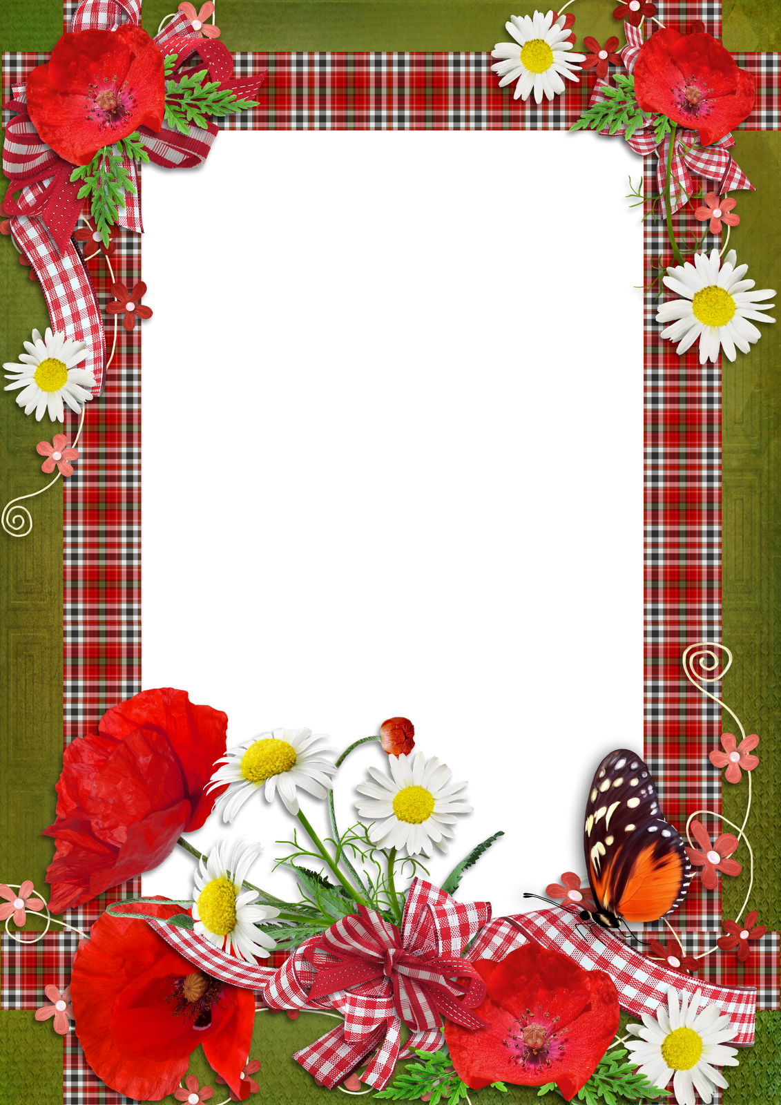 Borders And Frames, Page Borders, Borders For Paper, - Flower Photo Frames Design Png (1131x1600), Png Download