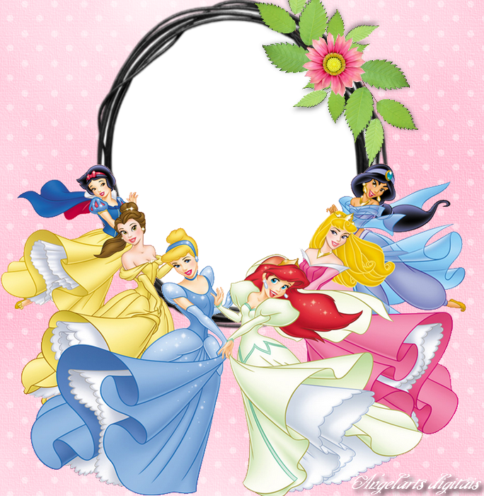 Disney Digital Frames Borders - Disney Princess Png Frame (684x700), Png Download