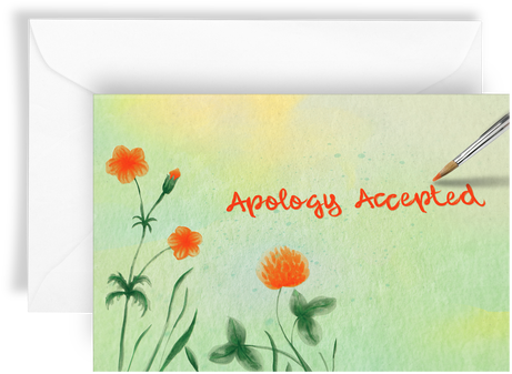 Apology Accepted - South Korea (500x500), Png Download
