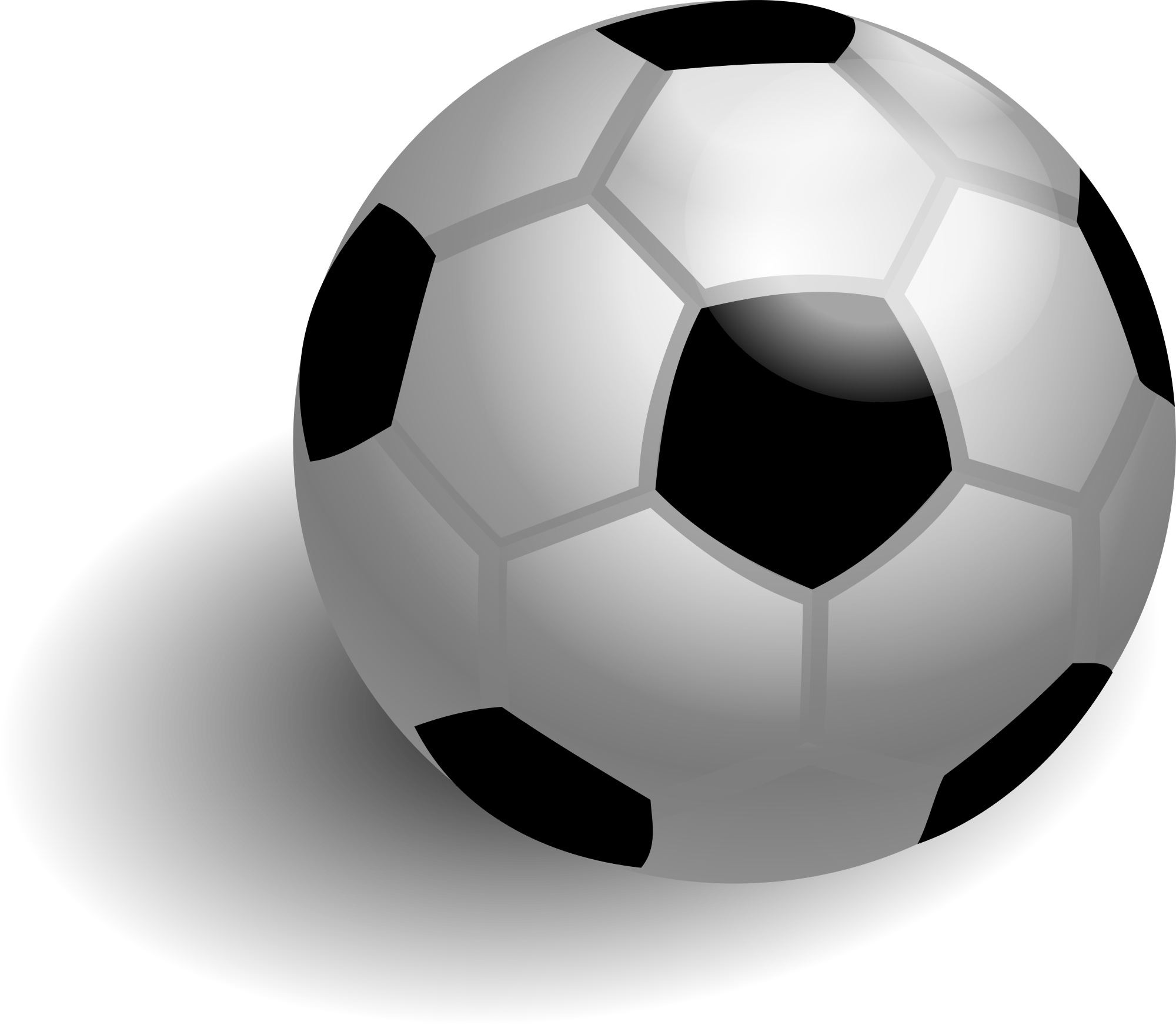 Soccer Ball Clipart Transparent - Balon De Futbol Con Sombra (2000x1743), Png Download