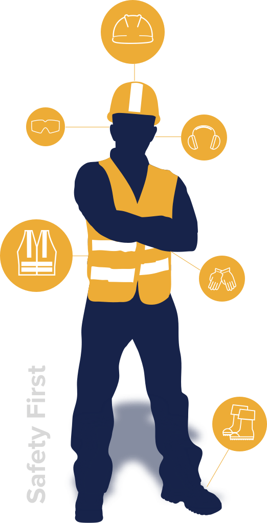 Safety-first - Safety First In Construction (522x1023), Png Download