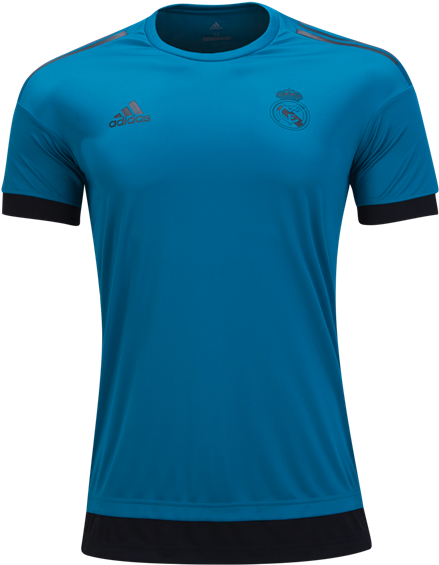 Adidas Real Madrid European Training Jersey 17/18 - T-shirt (600x600), Png Download
