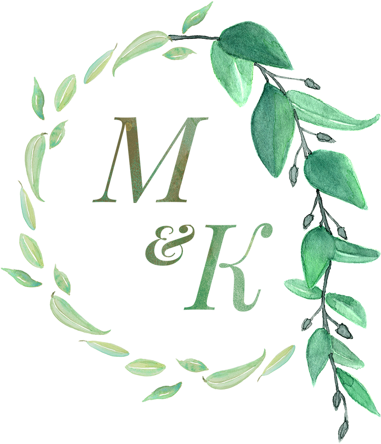 Weeding-monogram 2048x - Grün Verlässt Hochzeits-einladung Karte (1000x1000), Png Download