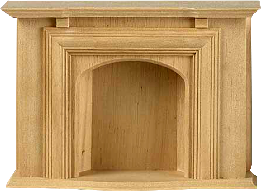 This 1 Inch Scale, Unfinished, Wooden, Jamestown Fireplace - Dollhouse Miniature Jamestown Fireplace (1024x1024), Png Download