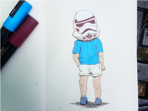 Saw A Kid Running Around With This Helmet Onit Was - Toddler (800x600), Png Download