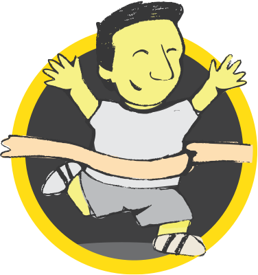 Stay Motivated And Earn Badges Based On Training Consistency, - Cartoon (376x400), Png Download