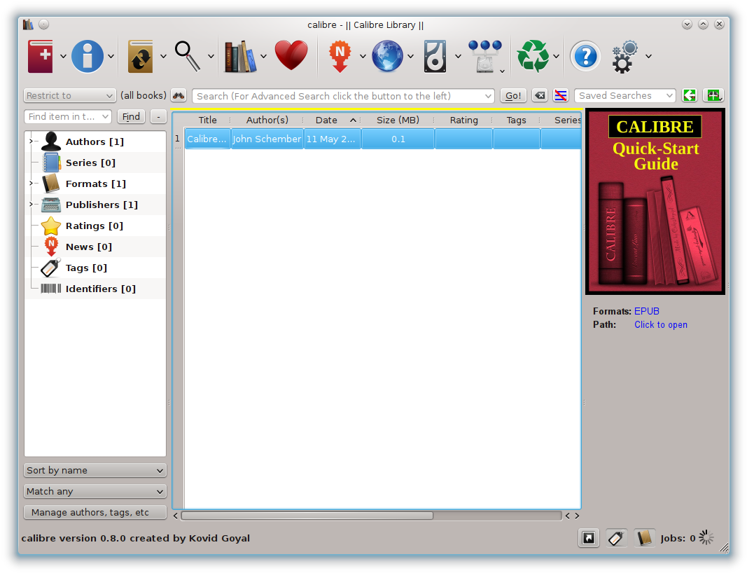 Calibre 0 8 0 Main Fedora - Calibre Quick Start Guide (1096x847), Png Download