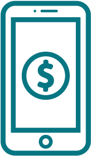 Mobile Online Icon - Mobile Wallet Icon Png (407x341), Png Download