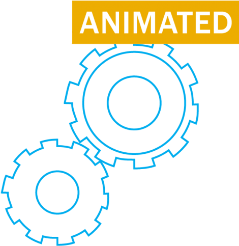 Gear Icon - Animated Stack Of Paper Transparent (548x548), Png Download