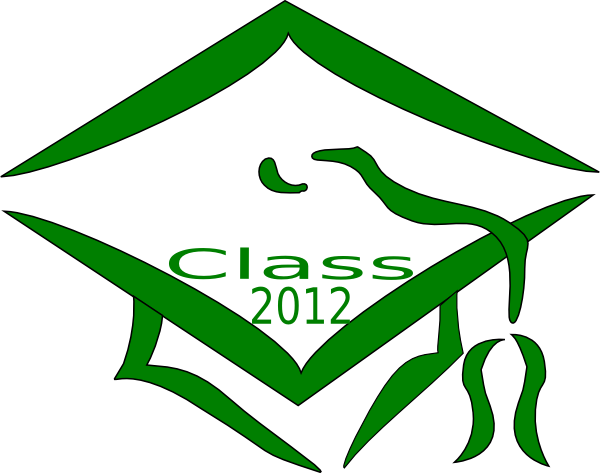 This Free Clipart Png Design Of Class Of 2012 Green (600x473), Png Download