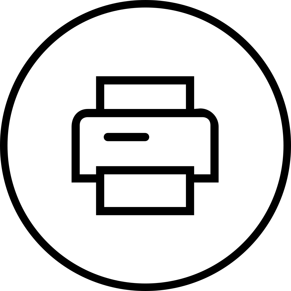 Fax Comments - Print Button Png (980x980), Png Download