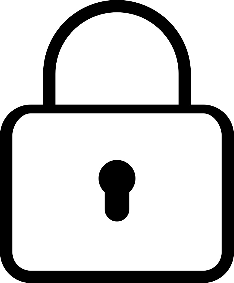 Password Comments - Lock Icon Thin Png (810x980), Png Download