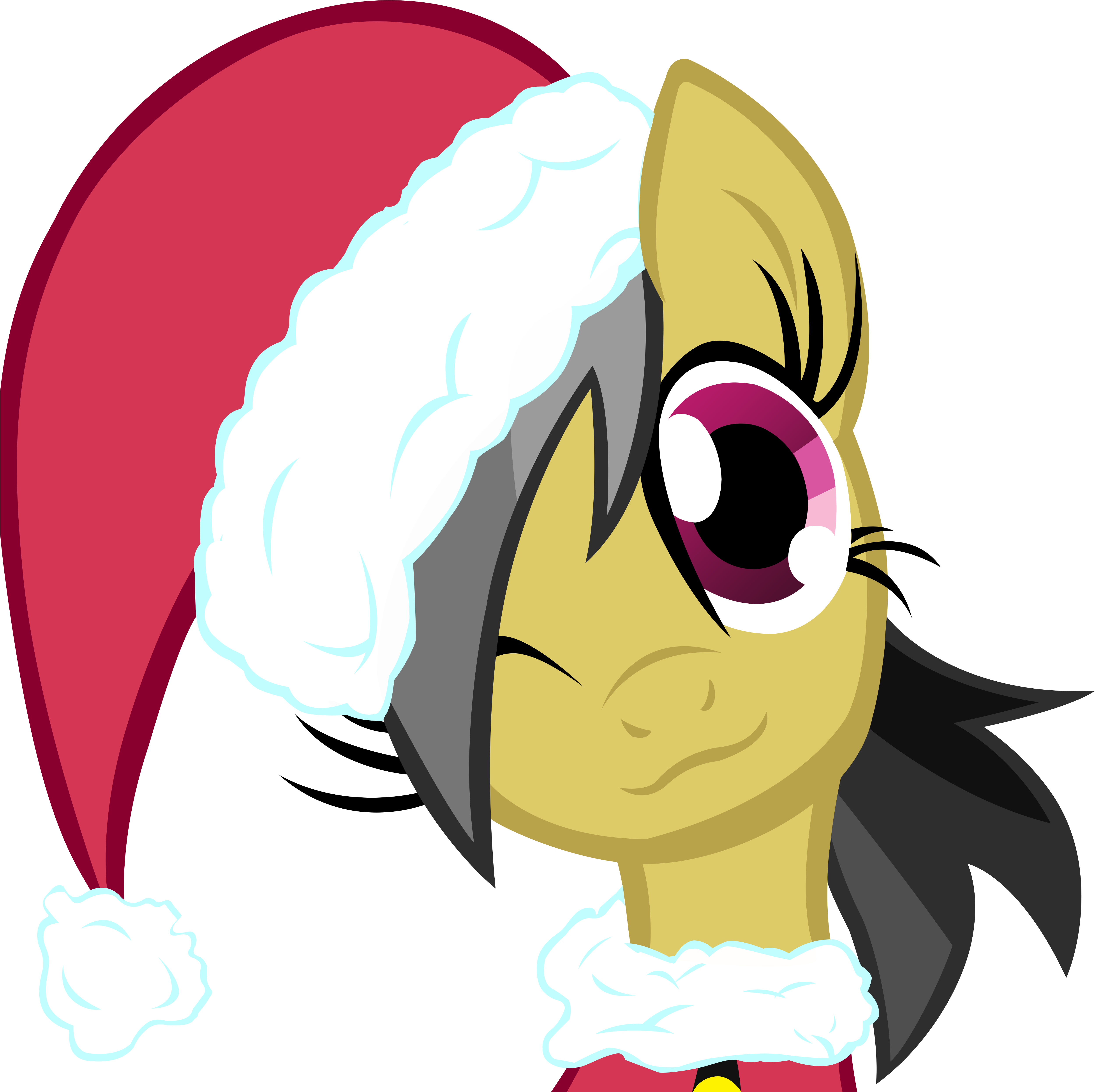 Santa Hat Vector Png - Pony Friendship Is Magic Christmas (5000x5000), Png Download
