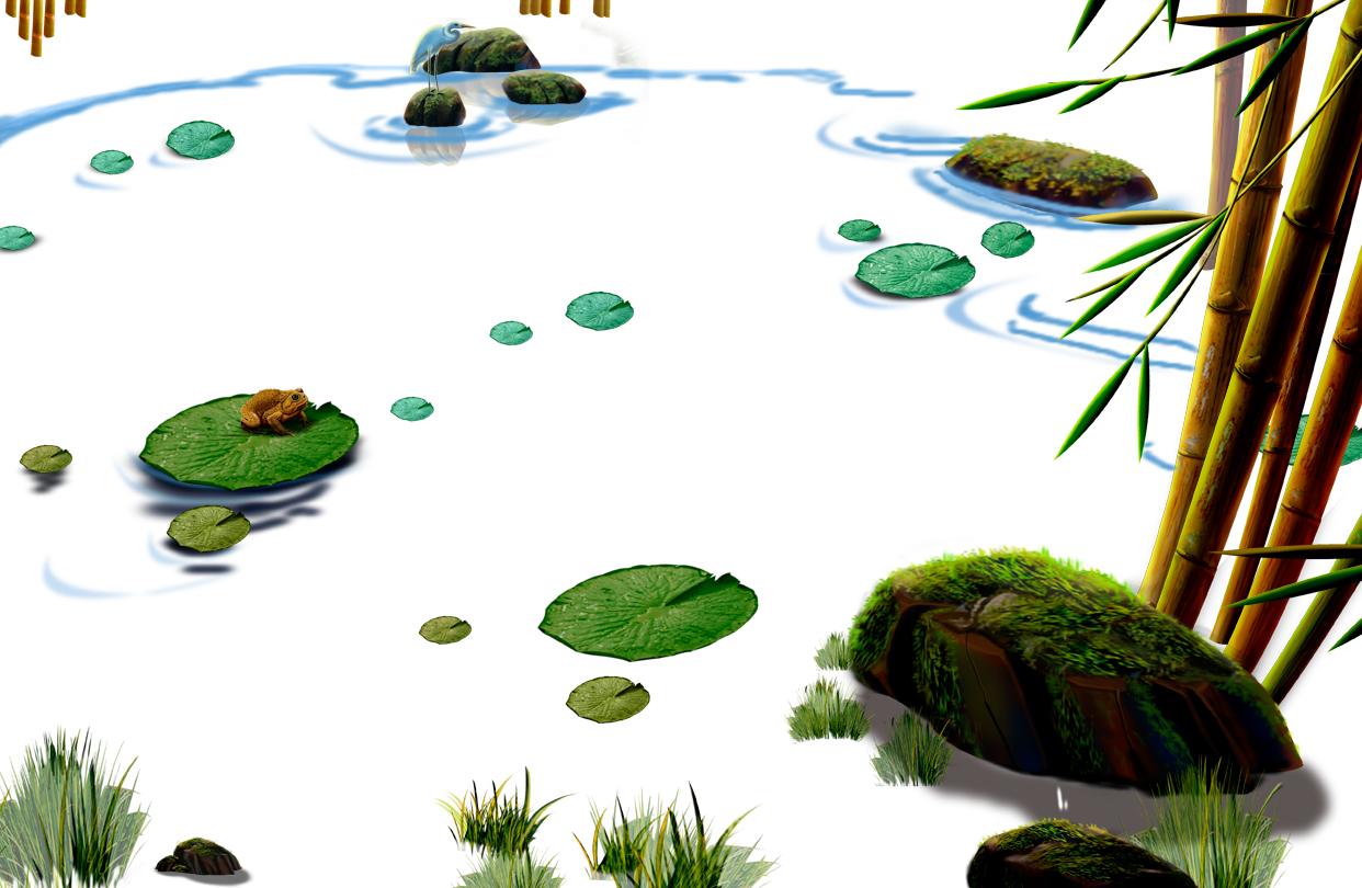 Lotus Pond - ภาพ การ์ตูน กบ เเ ละ ปลา อยู่ ใน สระ บัว (1242x810), Png Download