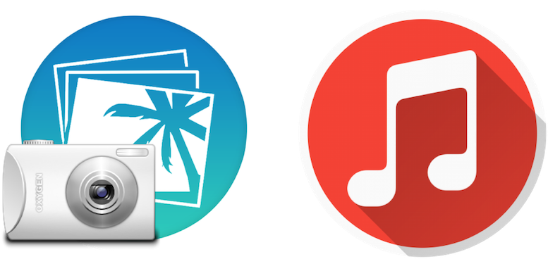 Iphoto And Itunes Icons - Itunes (800x402), Png Download