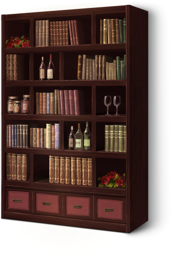 Image Romance Bookshelf Bungo - Shelf (1136x640), Png Download