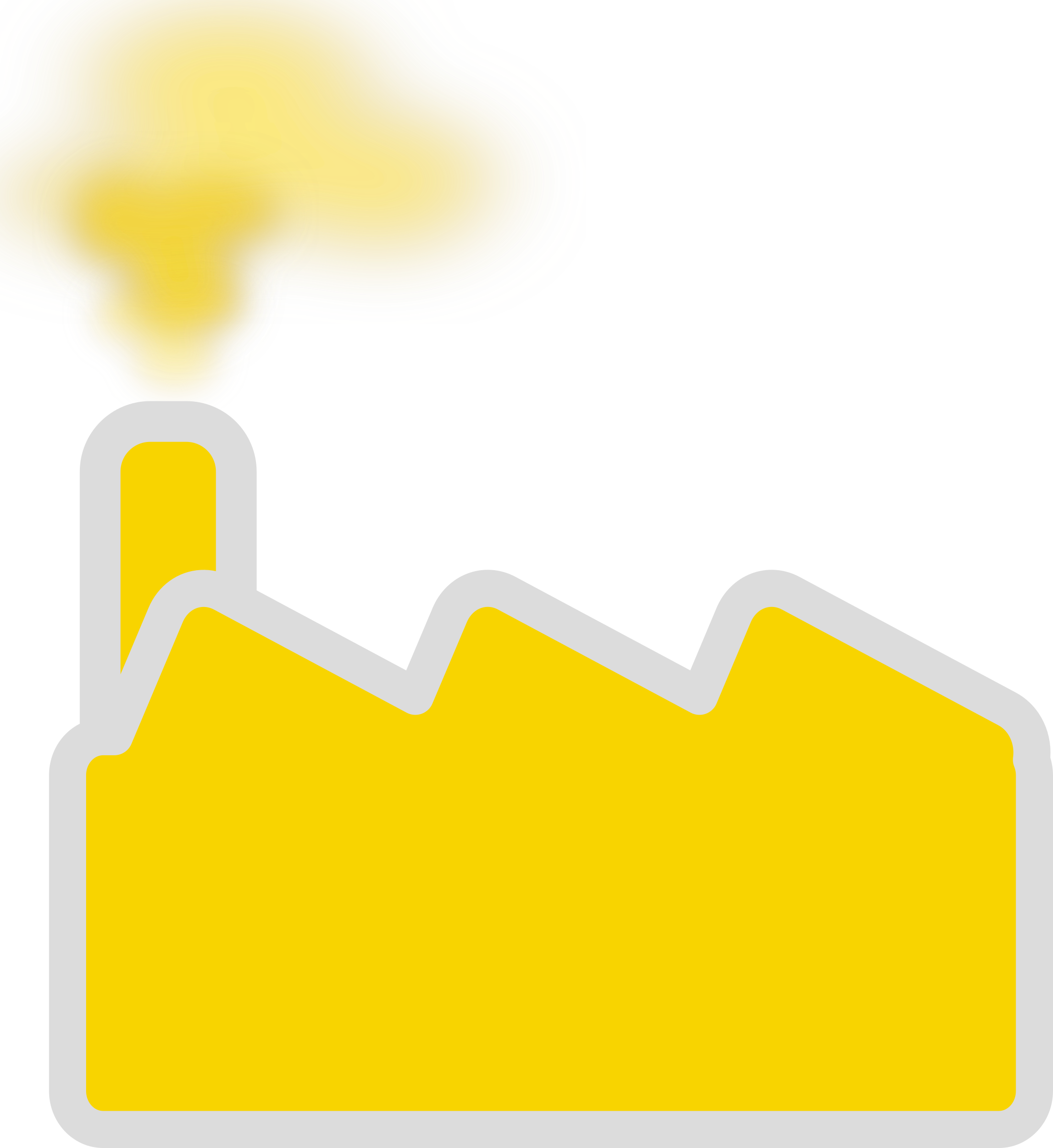 This Free Icons Png Design Of Factory Yellow (2201x2400), Png Download