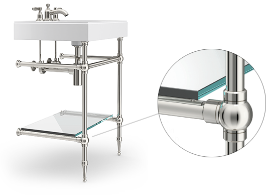 Rail Style Shelf Support - Shelf (530x388), Png Download