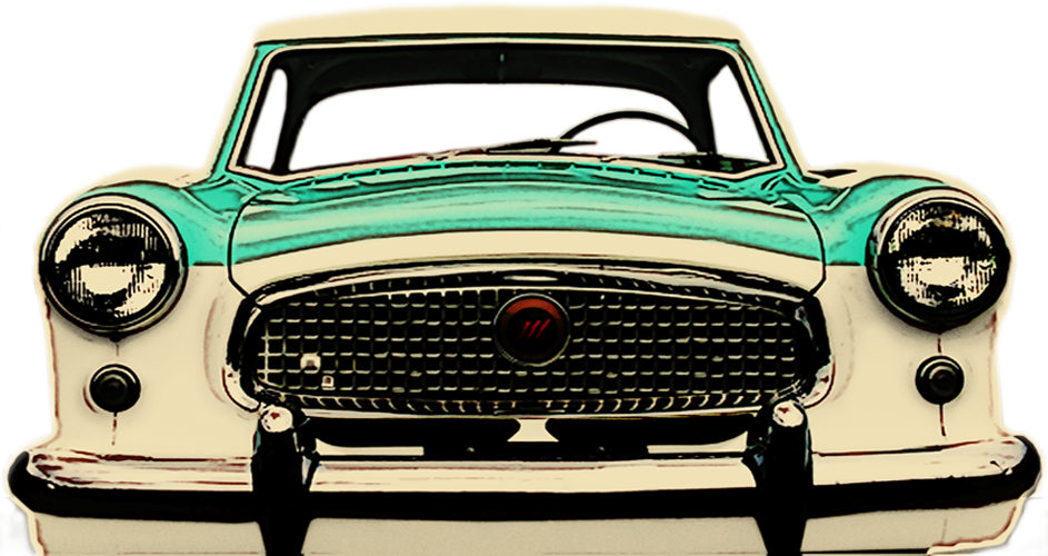 Car Vintage - Vintage Car Back Png (943x500), Png Download