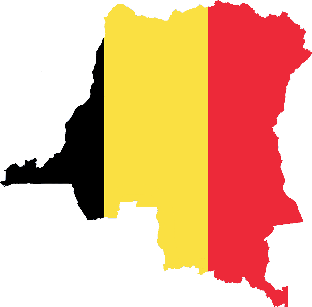 Flag Map Of Belgian Congo - Flag Map Of Belgium (1000x985), Png Download