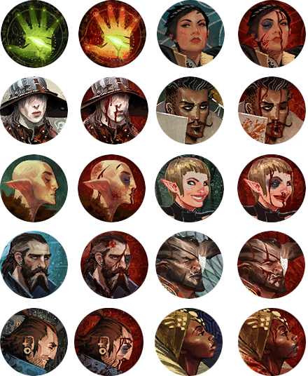 Inquisition Character Icons - Dragon Age Inquisition Icons (440x536), Png Download