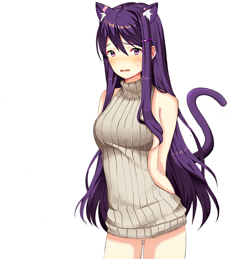 Neko Yuri Vk Sweater [photoshopped] - Doki Doki Yuri Sweater (960x960), Png Download
