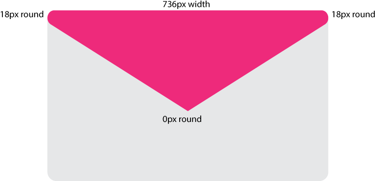 Pixel Perfect Rounded Triangle - Border Radius Triangle (800x450), Png Download