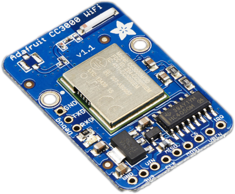 Arduino Cc3000 - Adafruit Huzzah Cc3000 Wifi Breakout With Onboard Antenna (824x680), Png Download