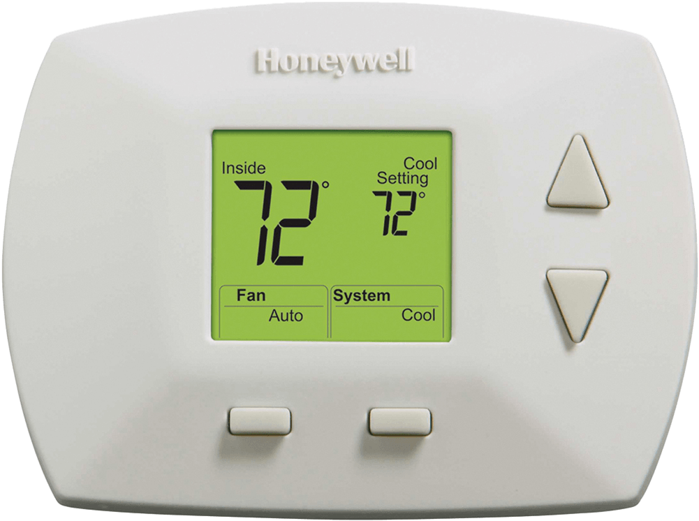 Honeywell Rth5100b Deluxe Non Programmable Thermostat - Honeywell Rth5100b1025 Deluxe Manual Thermostat (1000x1000), Png Download