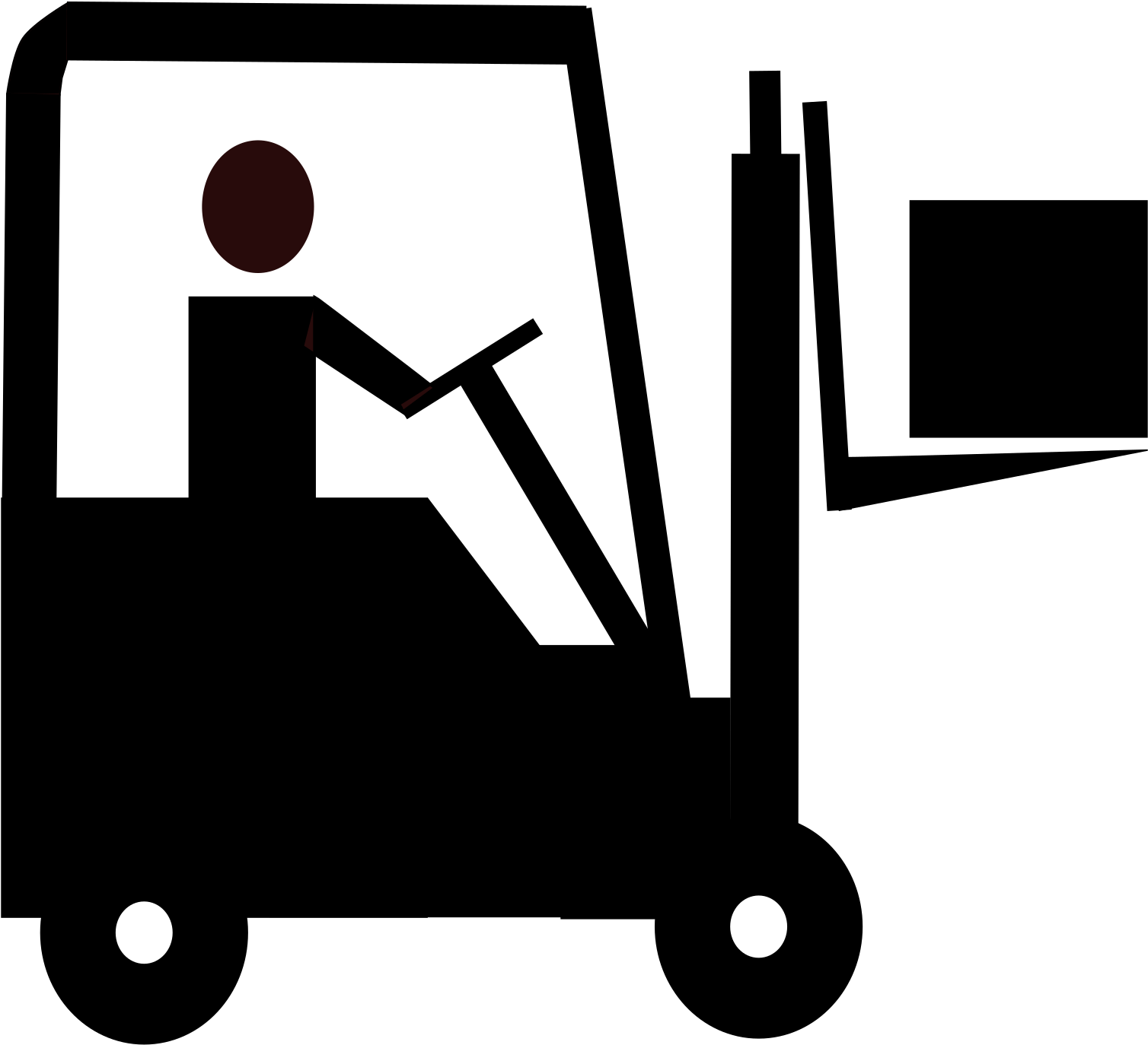 Svg Library Library Big Image Png - Fork Truck Clip Art (2400x1697), Png Download