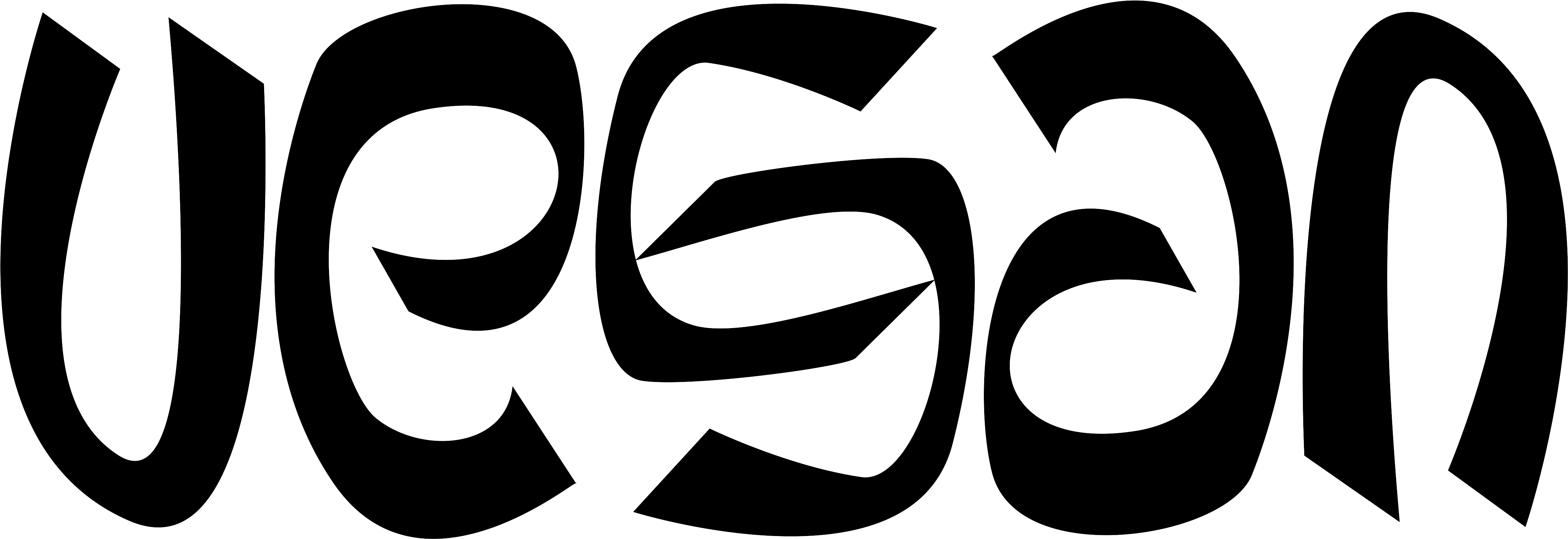 Transparent Png Image File - Vegan Ambigram (5000x1667), Png Download