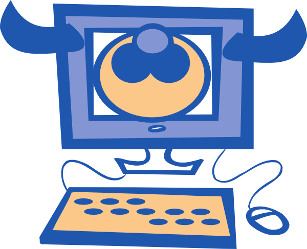 Free Vector Frankiechow Cow Computer Clip Art - Computer Clip Art (600x487), Png Download