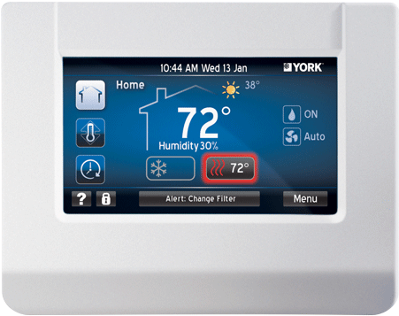 York S1-ttscc02 Touchscreen Communicating Thermostat (450x450), Png Download