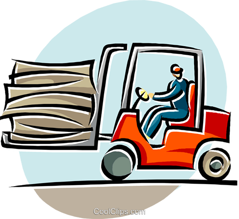 Forklift Operators Royalty Free Vector Clip Art Illustration - Empilhadeira Clipart (480x440), Png Download