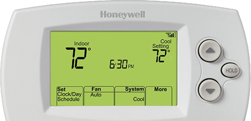Thermostat - Honeywell Thermostat (500x242), Png Download