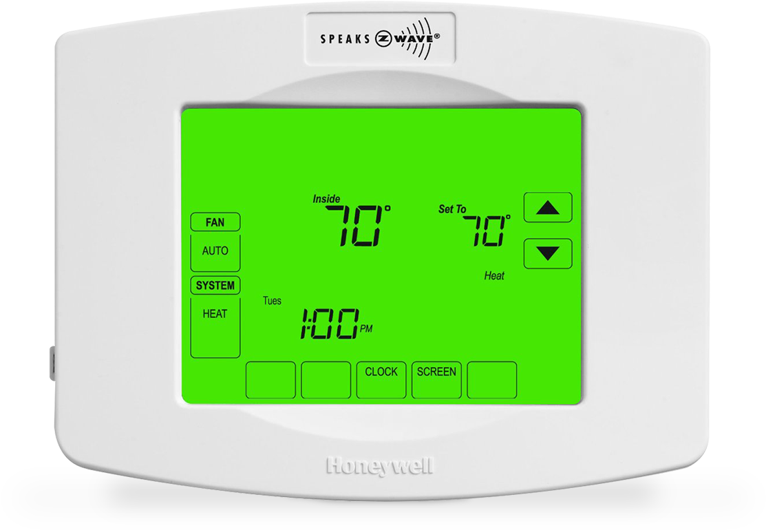 Honeywell Zwave Enabled Programmable Thermostat (1152x1152), Png Download