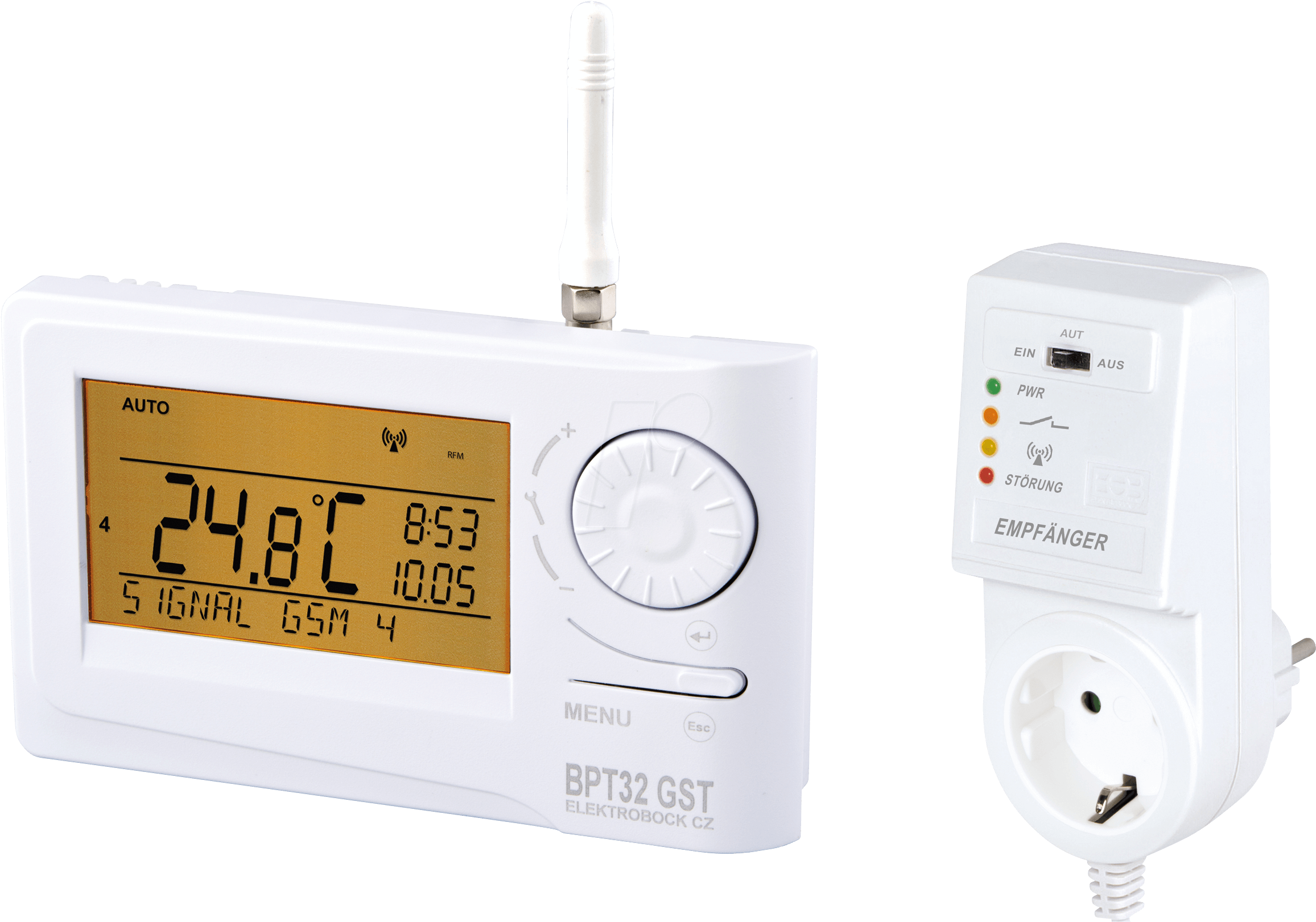 Wireless Thermostat With Gsm Module Elektrobock Bt32gst - Elektrobock Wireless Thermostat With Gsm Module - Eb (2362x1633), Png Download