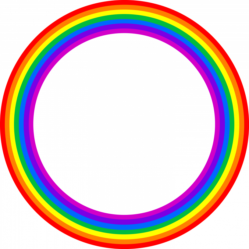 Full Circle Rainbow Free - Star Of Life (817x817), Png Download