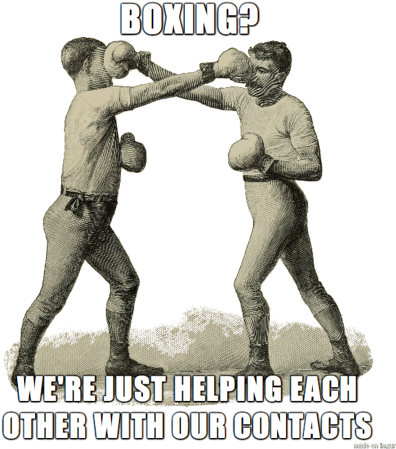 Can't Stand Contacts, Went Back To Glasses - Boxing Drawing Vintage (610x659), Png Download