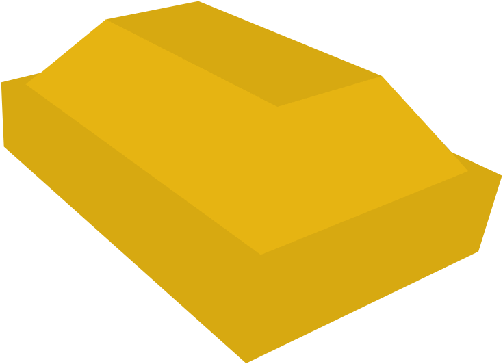 Gold Bar Detail - Gold Bar Runescape (735x532), Png Download