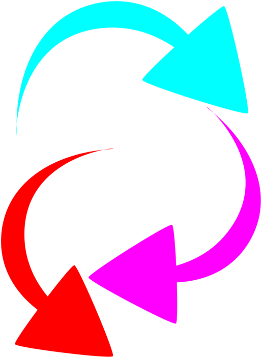 Computer Icons Arrow Color Curve Download - Color Arrow (554x750), Png Download