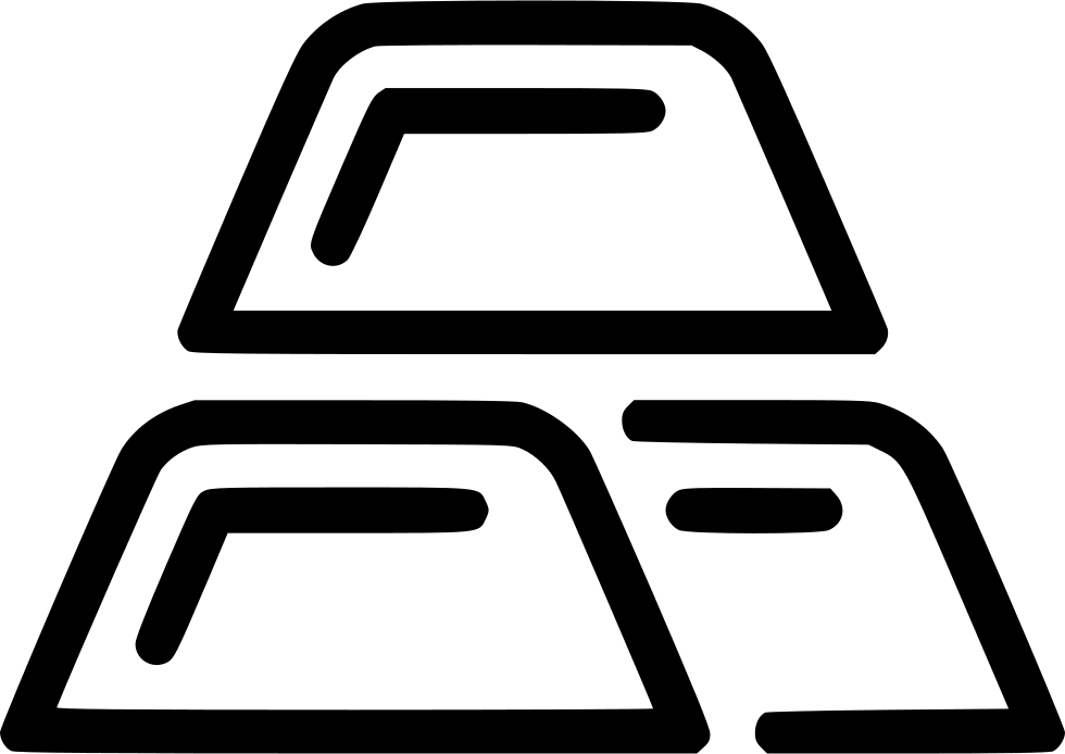 Gold Bars - - Gold (980x694), Png Download