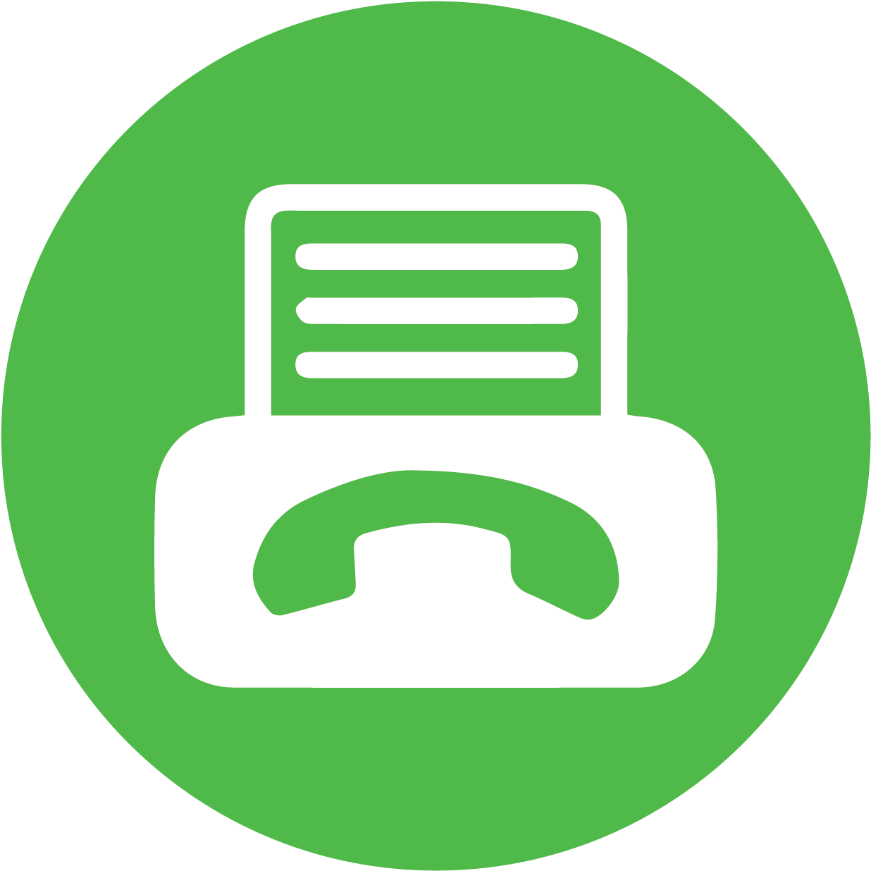 Fax Round Icon Png (1299x1299), Png Download