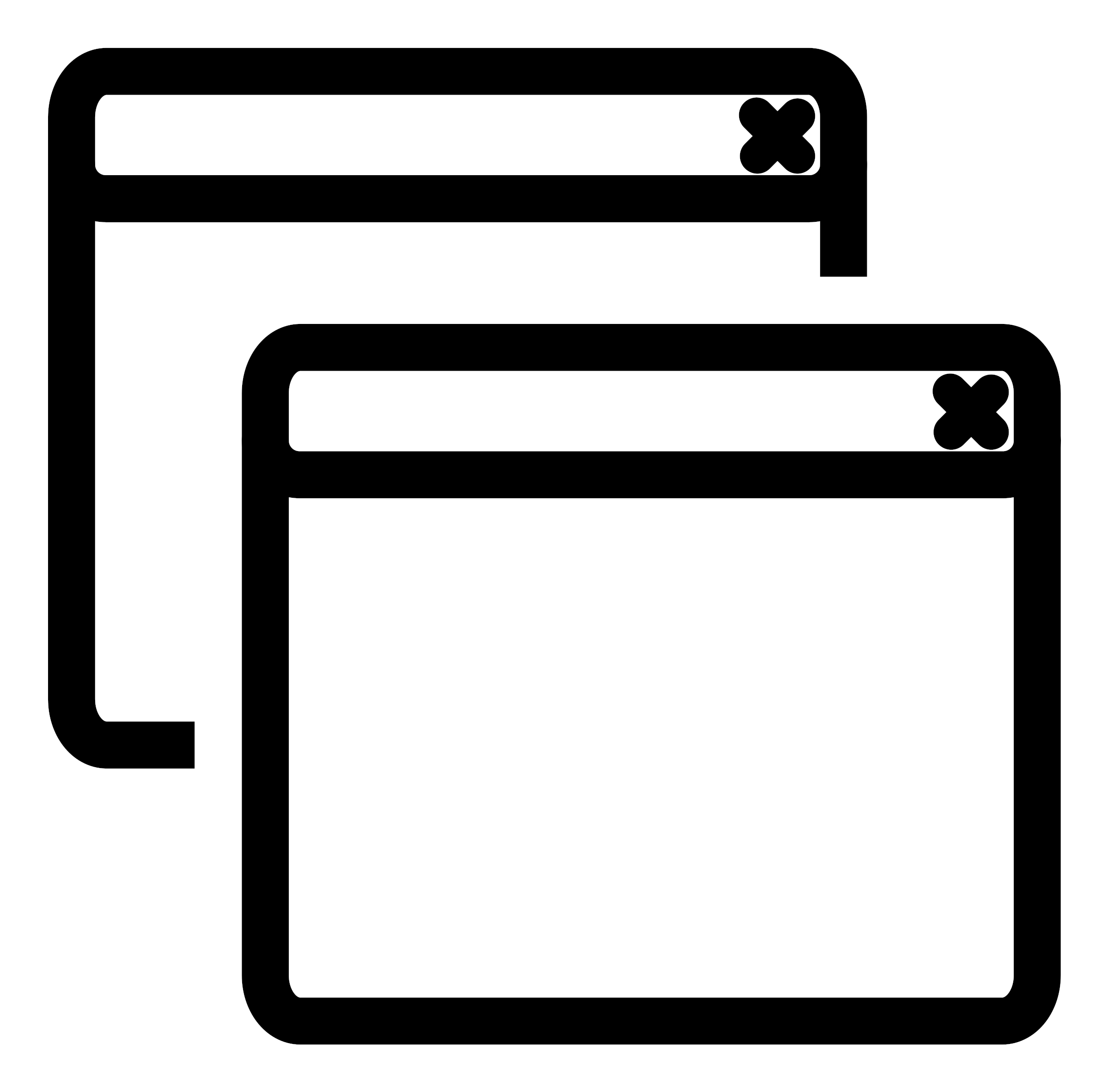 This Free Icons Png Design Of Mono Window List (2400x2400), Png Download